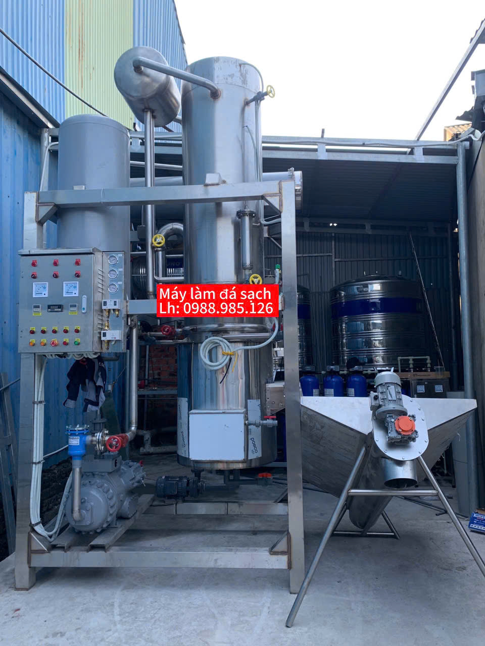 Khách làm Máy làm đá viên 10 tấn/ ngày