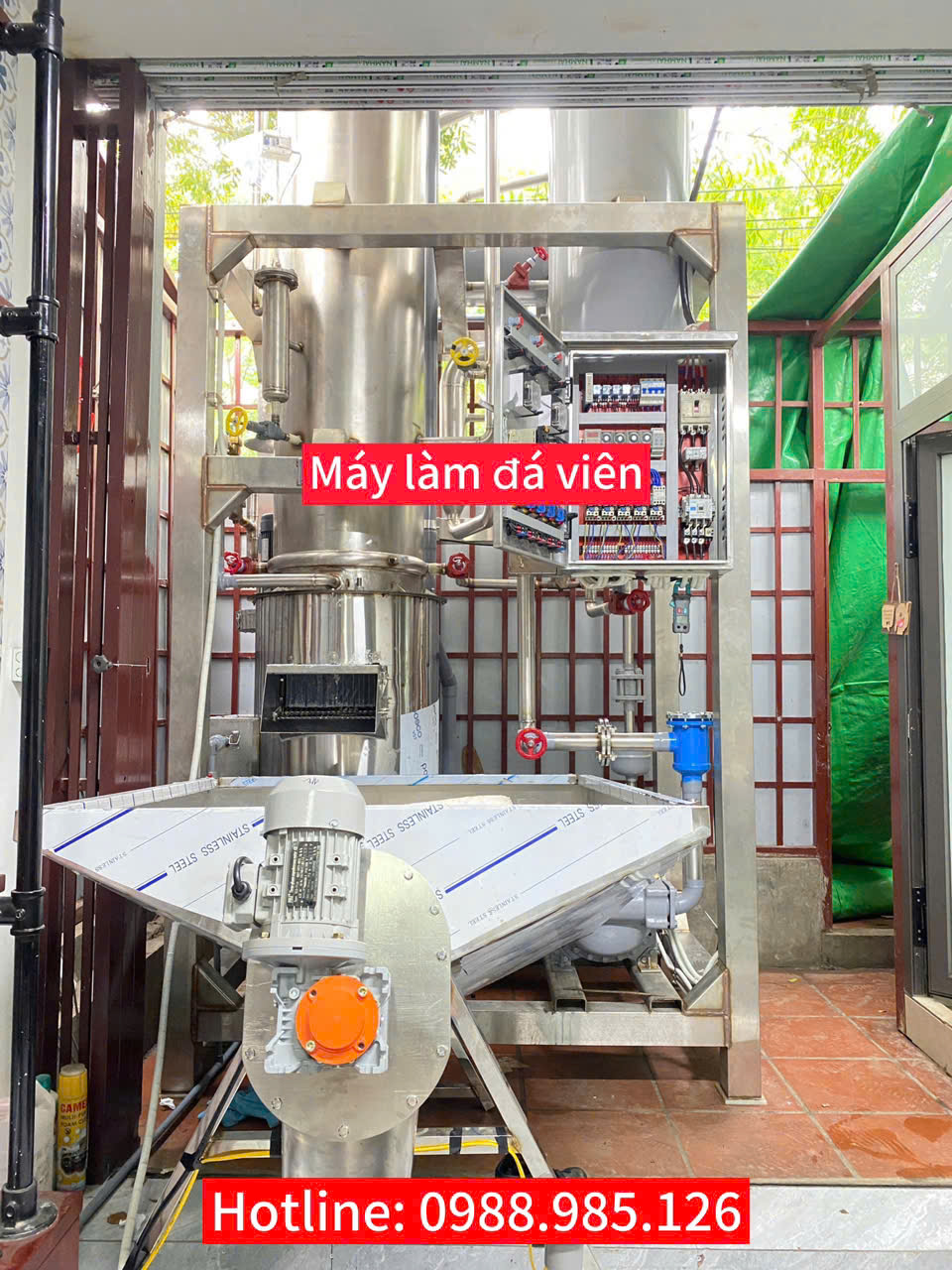 Máy làm đá viên 10 tấn/ ngày